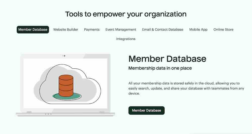 Wild Apricot home page screenshot member database monday com nonprofit monday com not for profit