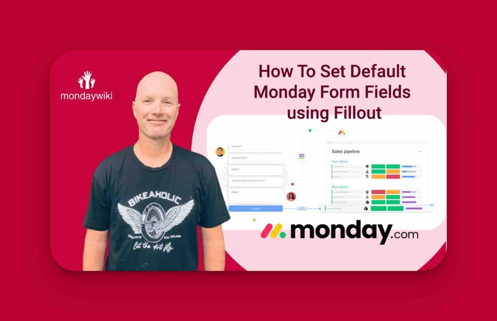 how to set default values in monday columns using Fillout