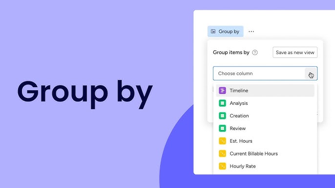 group by feature in monday